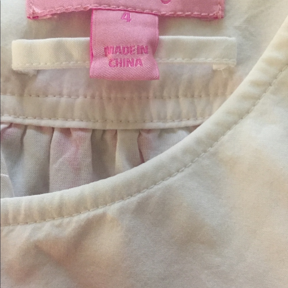 LILLY PULITZER DRESS MINI SHIFT PINK WHITE FLORAL BELT A-LINE SLEEVELESS Size 4 - Picture 8 of 8